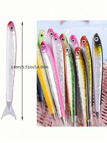 1pc Colorful Fish-Shaped Ballpoint Pen, Medium Tip, Plastic Body, Rectangular Body - Suitable For Teens And Adults - Perfect For School, Office And Entertainment - Unique Student Gift And Back To School Essential (Random Color) - A - View 8