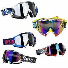 1 Pair Motorcycle Goggles, Ski & Snowboard Goggles, Windproof Glasses, Outdoor Sports Cycling Goggles, Snowmobile Electric Bicycle Off-Road Sports Goggles, Ski Goggles, All-Terrain Vehicle Windproof Outdoor Goggles - Multicolor - View 3
