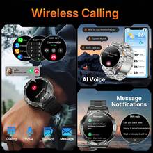 KENPANG 1400mAh Battery Men's Sports Smart Watch, Built-In Red & White Dual-Color LED Flashlight, IPX8 Waterproof, 100+ Sports Modes, Call & Answer, Message Notifications, 24-Hour Health Monitoring, 200+ Watch Faces, Sleep Tracking, Men's Fitness Tracker - View 8