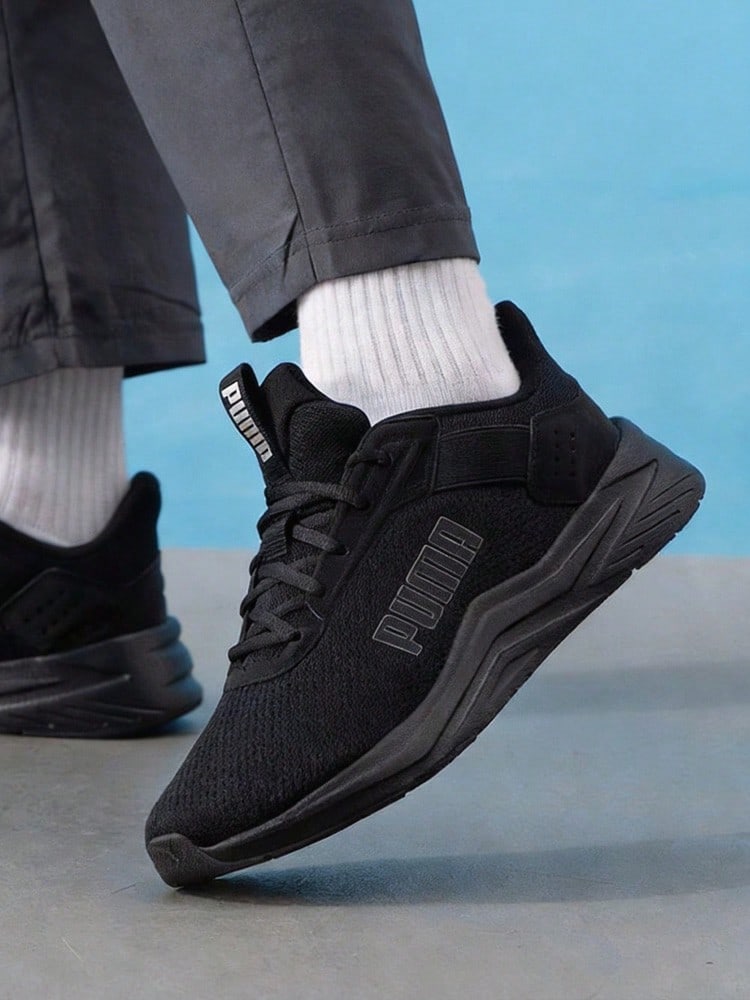 PUMA FTR Wave Unisex Comfortable Lightweight Low-Top Training Sneakers - Black - View 1