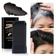 2pcs Adult Temporary Hair Dye Stick (20g), Quick Color Touch-Up, Waterproof And Sweat-Resistant Formula, Long-Lasting Fast Coverage For Dry Hair, Contains Squalane, Easy To Apply And Wash, 20g Hair And Beard Dye Pen, Emergency Gray Hair Coverage - Long-Lasting And Easy To Clean, Travel Portable, Convenient For Outdoor Use - Black - View 2