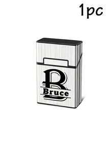 1/2 Piezas Estuche de cigarrillos personalizado con foto, caja de cigarrillos personalizada, soporte de cigarrillos, caja de almacenamiento de cigarrillos portátil personalizada, regalo personalizado para hombres, estuche de cigarrillos personalizado para mujeres, 6x9.4cm, capacidad para 20, oro/plata/negro, regalos de aniversario, regalos para padrinos de boda, regalos para fumadores, recuerdos de fiesta de San Valentín, decoración del Día de San Valentín, regalos de despedida de soltero - Estilo A - Ver 9
