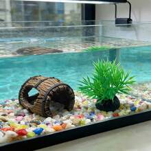 3 piezas Decoraciones de acuario de resina: cueva, escondite para camarones, acuario, accesorios para tanque de micro ecosistema, lugares para esconderse, decoraciones de paisaje acuático. Perfecto para peces, guppies, bagres y camarones - Acuario feliz - Ver 1