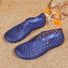 Unisex Breathable Sandals, Summer Beach Slippers, Outdoor Non-Slip Slides, Korean Style Plus Size Open Toe Sandals - Blue - View 6