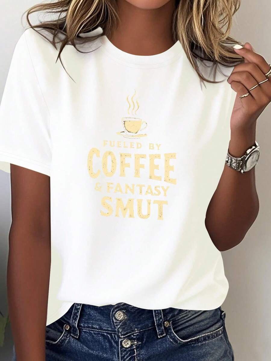 Coffee Fantasy Pure - Coding Lady Comfortable T-Shirt For Women - 白色 - 查看 1