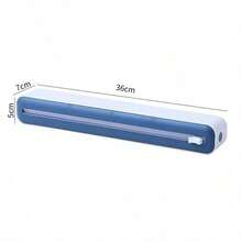 1pc 2-In-1 Kitchen Cling Film Dispenser With Cutter, Plastic Wrap Dispenser With Sliding Cutter, Reusable Suction Cup Cling Film Cutter, Kitchen Cling Film Dispenser, Bag Sealer Cutter, Multi-Function Cling Film Dispenser With Cutter - Multicolor - View 20