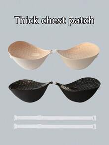 2 PIEZAS Sujetador Adhesivo Sin Tirantes con Efecto Push Up para Mujer con Tirantes Transparentes Desmontables, Sujetador Invisible sin Espalda para Vestidos de Verano - Multicolor - Ver 12