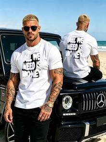 Men Crew Neck Soft Cotton T-Shirt Casual Daily Basic Short Sleeve Tee - 白色 - 查看 6