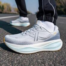 XTEP Nuevos zapatos deportivos para hombres, zapatos de correr cómodos con amortiguación para entrenamiento de fitness - Gris - Ver 2