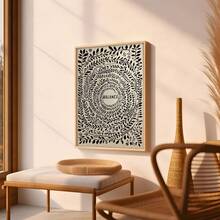 1 pieza Póster Motivacional de Equilibrio Negro Beige Floral. Impresión en Lienzo HD Oficina. Hogar. Gimnasio. Decoración de Spa Sin Marco Necesario Regalo Ideal para Cumpleaños. Aniversario. Inauguración de Casa Decoración de Pared Inspiradora Minimalista Moderna - A - Ver 2