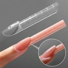 ZIMOOM 30/90/150pcs 3D Reverse Square French Dual Form, 15 Sizes Zone French Dual Form With Guide Lines, No Paper Film Needed For Quickly Nail Extensions With French Style - Clear - View 12