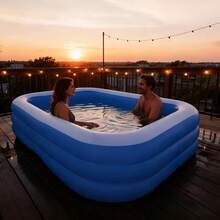 Inflatable Rectangular Swimming Pool, Durable PVC Material Outdoor Backyard Pool, Suitable For Family Gatherings, Summer Parties And Garden Leisure - Multiple Styles - View 6