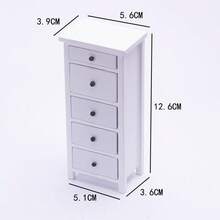 1件迷你家具 書架 抽屜櫃 落地櫃 多層收納櫃 娃娃屋迷你家具模型 1:10比例 迷你場景家具模型裝飾 - 3種實木櫃子 - 查看 18
