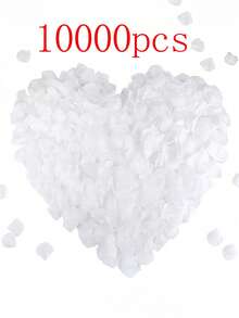 10000/6000/3000/2000/1000/100 pezzi Petali di rosa artificiali bianchi, decorazione per matrimonio, camera da letto, proposta, confessione, anniversario, atmosfera romantica, festa di compleanno, KTV, fiori lanciati a mano, fiori, floreale, decorazione per soggiorno, rosa, decorazione per la casa, decorazione per esterni, decorazione per matrimonio, fiori artificiali, adatto per matrimoni, feste, disposizione della stanza, decorazione della casa - Bianco - Visualizzare 12