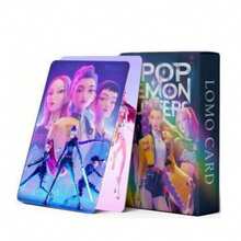 55pcs New K-Pop Girl Group Anime Lomo Cards, Double-Sided Holographic Collectible Set, Desk Room Decor, Gift For Bestie Fans, Cute Anime Postcards - Multicolor - View 3