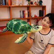 1個逼真海龜絨毛娃娃，柔軟填充娃娃，可愛討喜海龜絨毛枕頭，桌面裝飾，家居裝飾，拍照道具，送給朋友和閨蜜的禮物，節日禮物，生日禮物，聖誕禮物，萬聖節禮物 - 彩色 - 查看 15