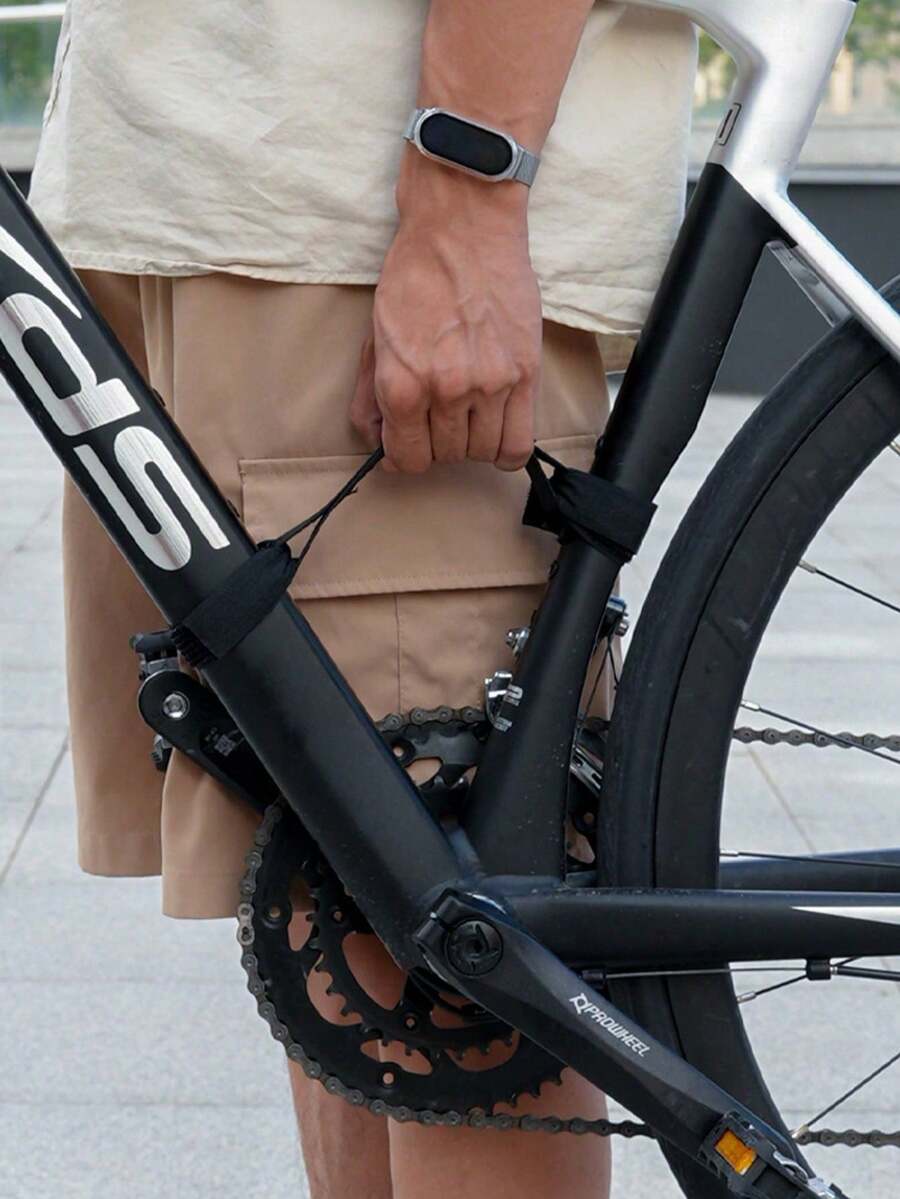 1 Stück Fahrrad-Tragegurt, Rennrad-Lenker, Mountainbike tragbarer Tragegurt, ohne Installation Klettverschluss-Tragegurt, Fahrrad-Umzugswerkzeug, Treppen-Tragegurt, U-Bahn-Pendler-Tragegriff, Klapprad-Trageseil, universeller Fahrrad-Tragegurt, Fahrradzubehör, kraftsparender Umzugsgurt - Verschiedenfarbig - Übersicht 1