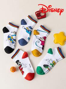 Disney 10/5/1雙迪士尼卡通短襪禮品 夏季女襪 米妮鼠襪 迪士尼短襪 米妮 黛絲 米奇 布魯多襪 舒適透氣 時尚女襪 新穎可愛少女風 百搭 - 彩色 - 查看 5