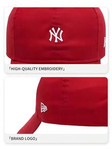 Gorra de Béisbol New Era Premium Roja de los Yankees, Protección Solar UPF50+ Ajustable, Adecuada para Entusiastas del Estilo Personalizado Audaz - Rojo - Ver 5