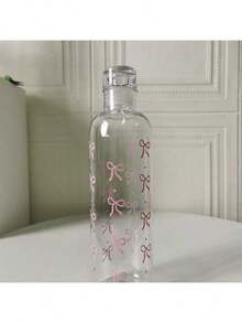 大容量塑料水瓶，带蝴蝶印花和测量刻度，适合日常补水 - 彩色 - 查看 7