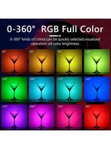 AXNEN 10-Inch RGB Ring Light, Suitable For Tripod And Remote Control, 39 Color Modes And Stepless Brightness/Speed Adjustment, Applicable For Live Streaming, Video Recording, Makeup And Photography - Multicolor - View 2