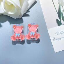 2pcs Transparent Bow Tie Bear Cable Protector Compatible With Apple/Type-C Data Cable, Anti-Bite Anti-Breakage Cable Clip - Multicolor - View 5