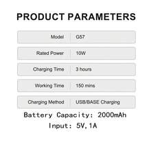 Hatteker 1件裝可攜式可調速理髮剪，附LCD數位顯示螢幕與充電底座，適用於男士 - 查看 4