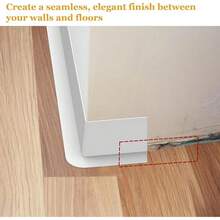 Self-Adhesive Flexible Baseboard Trim - 3.28ft Vinyl Wall Base, Suitable For Curved Walls And Uneven Floors, Protects Or Decorates Apartment, Kitchen, Bathroom Walls, Waterproof Adhesive Installation - Multicolor - View 6