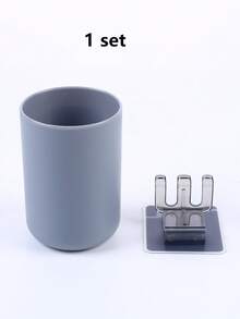 1/2/3 piezas Tazas para cepillo de dientes de 300ML, Soporte para cepillo de dientes y pasta de dientes, Estilo simple, Soporte para cepillo de dientes con plástico de alta calidad, Organizador de accesorios - Multicolor - Ver 12