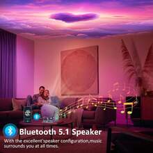 13-In-1 Galaxy Starry Sky Projector With Bluetooth Speaker, White Noise, 360° Rotating Starry Sky Light, Adjustable Ceiling Projection Lamp, Bedroom Decor Night Light, Ideal Gift - Galaxy Star Projector - View 6