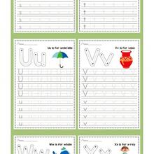 26 Alphabet Uppercase & Lowercase English Tracing Book For Elementary Students, Pen Control Training, Preschool To Primary Transition, Handwriting Practice Workbook, Sketchbook - Alphabet Workbook - Fish - View 9