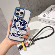 This Disney Mickey Mouse Pattern Lanyard Phone Case Features A Strong Magnetic Closure And Full Coverage Of Acrylic And TPU Material. It's Shockproof, Lightweight, And Suitable For IPhone17/16/11/13/15/15 Plus/15 Pro/15 Pro Max/12/14 Pro Max/11 Pro Max/12 Pro/12 Pro Max/13. It's A Popular Birthday Gift, Business Gift, Durable, Stain-Resistant, And Fingerprint-Resistant New Phone Case For Men And Women. It Also Includes A Mickey Mouse Phone Case And Mickey Mouse Doll Bracelet. Compatible With SamsungGalaxy S20, S21, S22, S23, And S24 Series. It's The Perfect Gift For Friends And Family. This Stylish Phone Case Is Fun, Lightweight, And Durable. IPhone17 Pro Max Phone Case, Minnie Phone Case. - Hồng - Xem 7