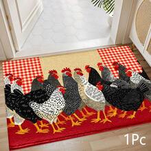 Estampado de Gallo 2D, Alfombra para Puerta de Dormitorio, Alfombra Decorativa Diaria para Suelo, Decoración para Hogar y Porche, Adecuada para Entrada, Porche, Interior - Cubierta de Suelo Suave y Lavable, Adecuada para Sala de Estar, Baño, Dormitorio, Sala de Juegos, Lavandería, Decoración de Dormitorio - Multicolor - Ver 3
