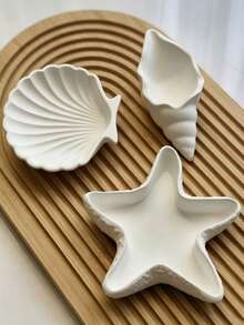 Starfish Shell Conch Tray Silicone Mold, DIY Plaster Cement Resin Casting Ocean Theme Style Mold, Silicone Candle Holder Mold, DIY Handmade Silicone Jewelry Tray Mold, Home Desktop Decoration - Multicolor - View 4