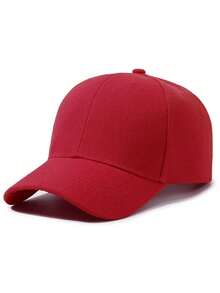 1pc Solid Color Plain Baseball Cap, Men's Summer Sun Protection Hat, Casual Visor Hat - A - View 15