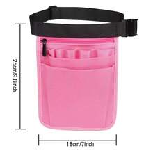 1pc Nursing Tool Waist Bag Nurse Medical Bag Rose Gold Initials A To Z Letter Pattern Multifunctional Adjustable Multi-Insert Bag, Pet Medical Care Bao Universal Multi Pocket Nurse Fanny Pack Multi Pocket Waist Organizer Belt With Adjustable Waist Strap Work Pocket Medical Supplies Storage Waist Pouch Organizer Pouch - Pink - View 6