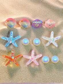 6pcs Resin Daisy Flower Shoe Charms, Cute Accessories For Clog Sandals, Spring Summer Decoration For Women, DIY Party Favor - Multicolor - View 11