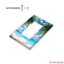 1pc Palm Tree Beach Ocean Style Switch Panel, 2D Flat Taco Design, Installation, Suitable For Single/Double Switch Sockets, Home Office Wall Decor - A - View 17