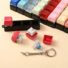 1pc Stress-Relief Keyboard Keycap Charm - Multi-Color, Clasp Keychain For Mechanical Keyboards - Perfect Valentine's Gift & Fashion Accessory - Color - View 5
