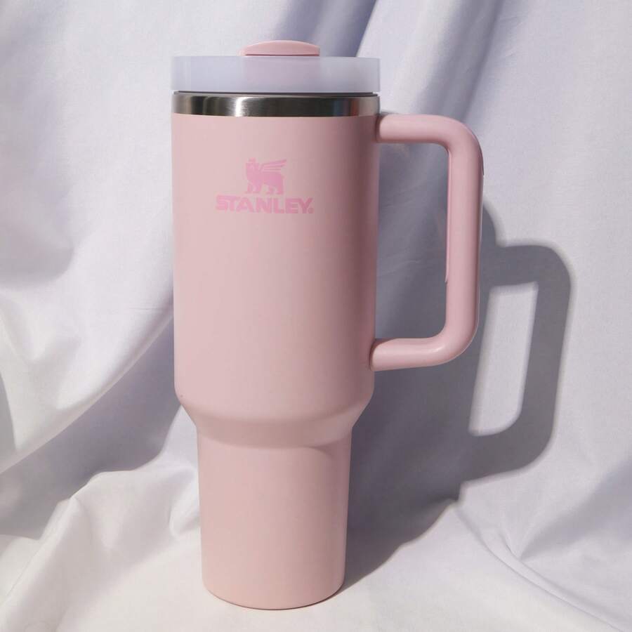 Stanley 40oz Pastel Pink Vacuum Insulated Cup, Leakproof Tumbler With Lid For Office & Outdoor - 淺粉色 - 查看 1