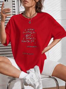 2026 Summer New Pure Cotton T-Shirt Harujuku Kawaii Friends Tv T-Shirt Women Korean Style Ulzzang 90s Graphic Show T Shirt Top - 紅色 - 查看 5