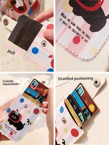 3pcs Anime Cartoon Pull-Out Card Holder, Cute Multi-Slot Card Sleeve, Mini Coin Purse, Portable Wallet For Kids And Students, Unique Design Card Storage Box - Multicolor - View 10