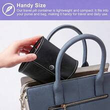 1 Set 14-Grid Portable Weekly Pill Box, Sealed Plastic AM PM Organizer With PU Leather Case - Portable Medicine Box - View 7