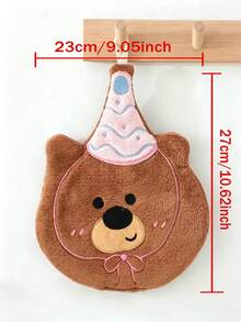 1 pieza/3piezas Toalla de mano con patrón lindo de oso, perro, conejo, super absorbente, toalla decorativa colgante, toalla de mano decorativa para cocina y baño, absorbente, fácil de limpiar, toalla personalizada - Multicolor - Ver 6
