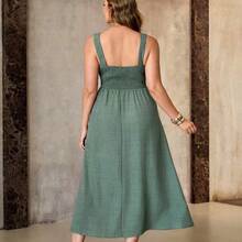 Women Midi Dresses - Whole Grain Coffee - View 3