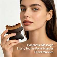 New Fishtail Lymphatic Massage Brush, Fishtail Design For More Stable Grip, Comes With Base And Box For Easier And Faster Travel Carrying, Durable Bristles, Top Choice For Massage, Great Gift For Holidays - Maroon - View 10