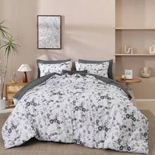 Luxudecor Floral King Comforter Set 7 Pieces Bed In A Bag, Pink Rose Romantic Flower Bed Set, Soft Reversible Comforter With Sheet Set 104"X90" Home Decor Room Decor Bedroom Decor Bed Comforter Set Mothers Day Gift Wedding Decorations. - 粉紅色-1273 - 查看 2