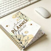DANPERJI 1pc 5.5x8.3 Inch Teaching Assistant Illustration Design 2026-2027 Teacher Planner Pencil Stripe Illustration Design Teacher Schedule Notebook Lesson Planning/Classroom Management/Teaching Plan Book School Supplies - Leaf Pattern - View 6