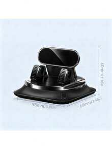 Soporte de teléfono para coche con base de ABS y antideslizante, ajustable para salpicadero/escritorio, compatible con iPhone y smartphones Android - Brazo giratorio para conducción sin manos, navegación, videollamadas, hecho de material ABS - A - Ver 9