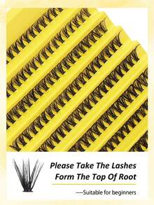 200PCS Lông mi cụm DIY, siêu bông xốp & mềm mại, giữ độ cong bền lâu ổn định, lông mi tăng độ dày tự nhiên, đeo nhẹ nhàng thoải mái, dễ áp dụng cho người mới bắt đầu, cụm nối mi tái sử dụng tại nhà - D - Xem 3